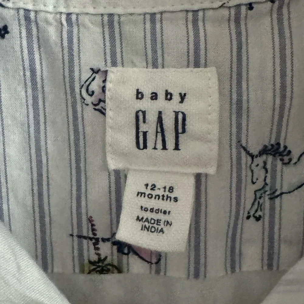 GAP Baby Unicorn Stripe Cotton Dress 12-18 Months